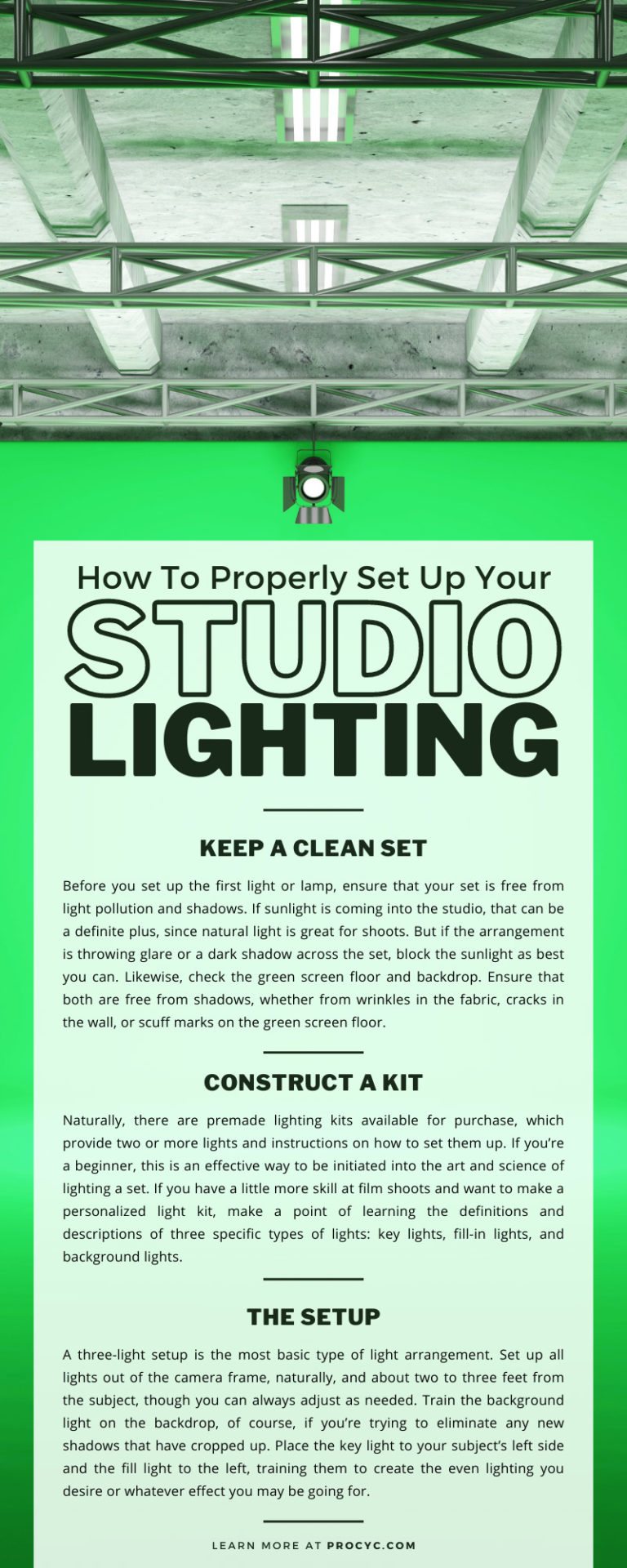 How To Properly Set Up Your Studio Lighting